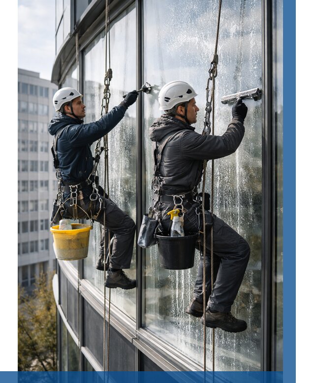 Мойка панорамных окон в Керчи от 357 р. заказать у ВЫСОТНИК-Крч