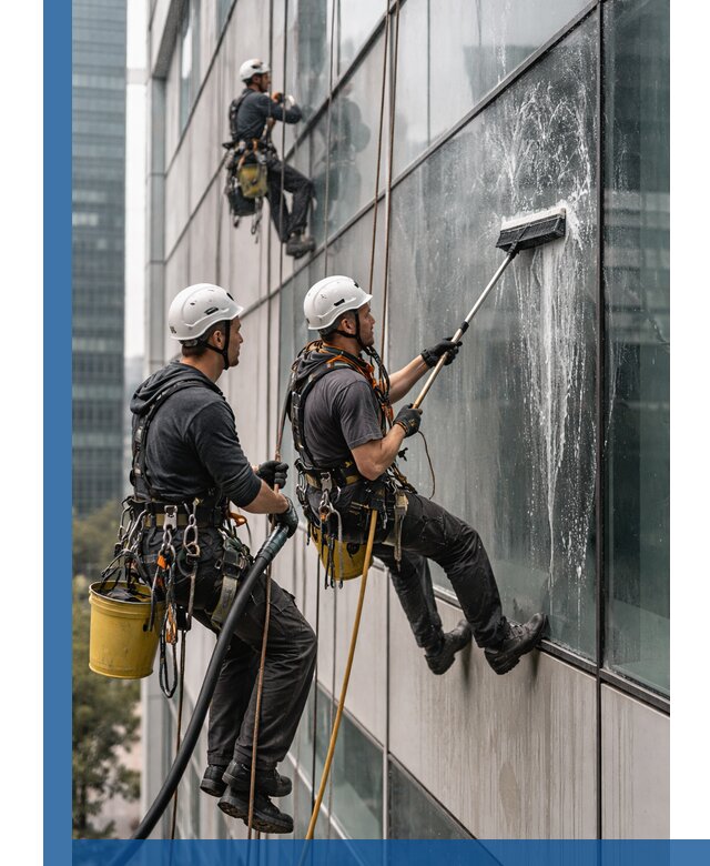 Профессиональная высотная мойка фасадов зданий в Керчи