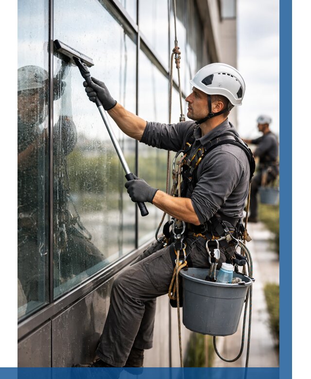 Мойка стеклянных фасадов в Керчи от 204 р. | ВЫСОТНИК-Крч