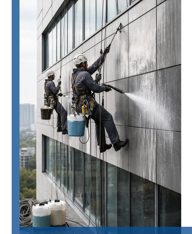 Профессиональная мойка вентилируемых фасадов в Керчи