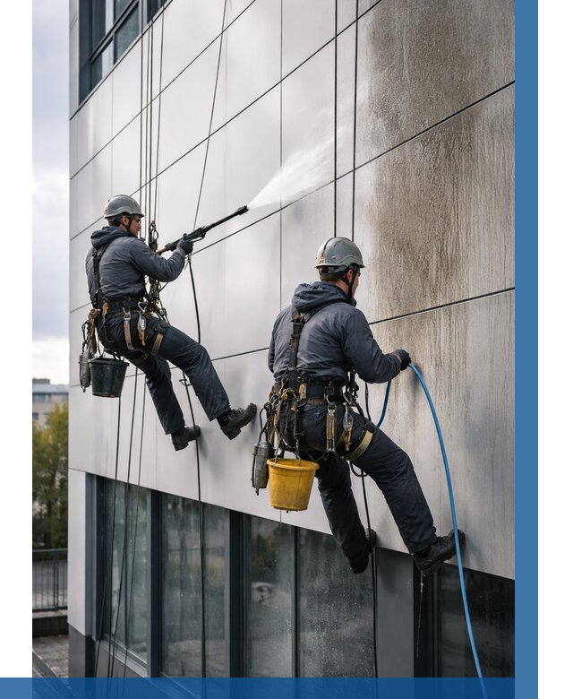 Мойка фасада из композита в Керчи по цене от 306 р. | ВЫСОТНИК-Крч