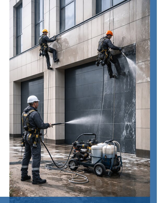 Послестроительная мойка фасада в Керчи от 306 р. | ВЫСОТНИК-Крч