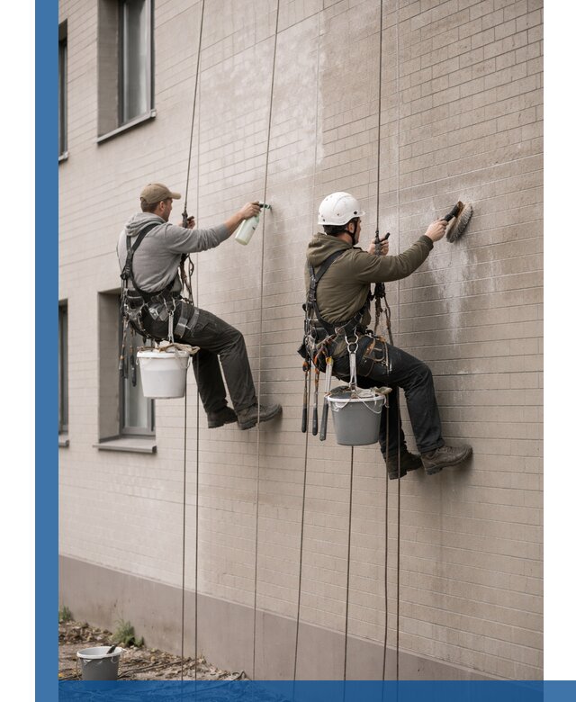 Удаление высолов с фасада зданий в Керчи без повреждений и следов