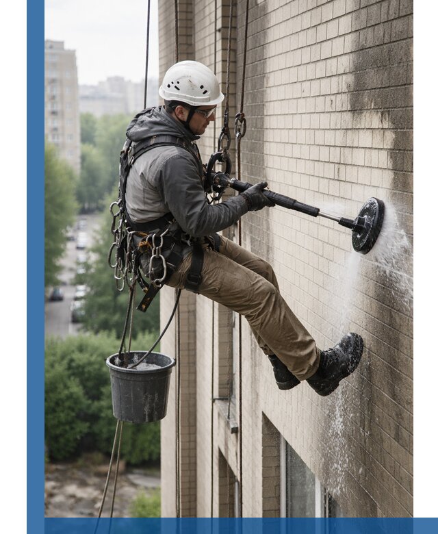 Очистка фасада от копоти в Керчи профессионально и безопасно