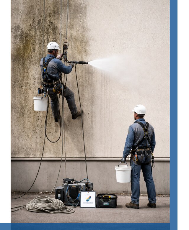 Очистка фасада от плесени в Керчи от 306 р. | ВЫСОТНИК-Крч