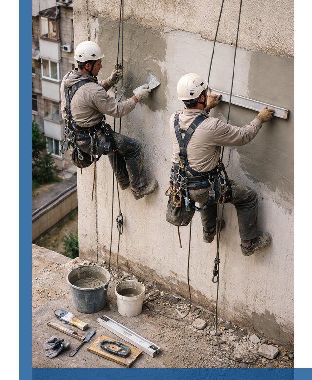 Комплексный ремонт штукатурного фасада с гарантией в Керчи