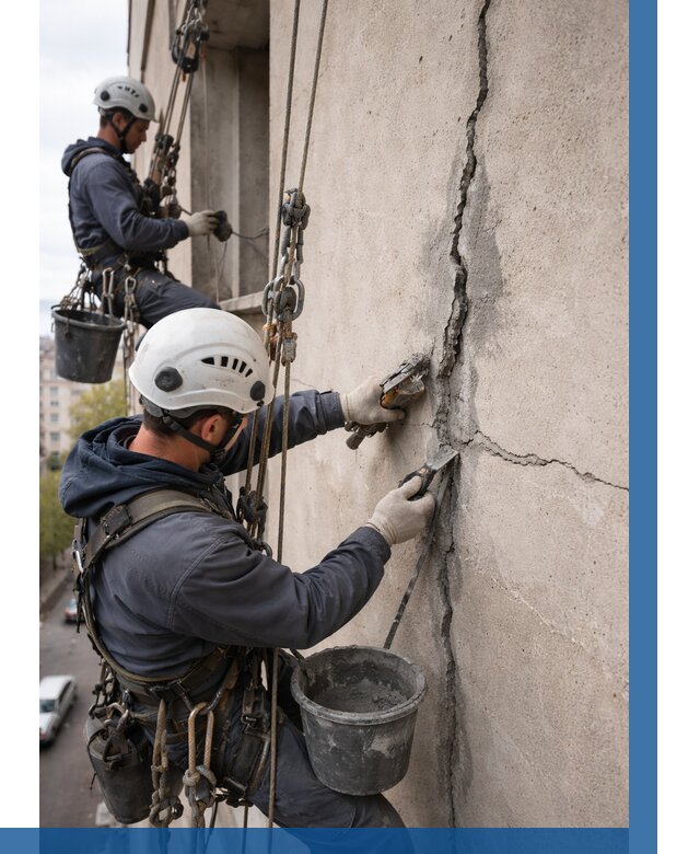 Заделка трещин на фасаде в Керчи от 919 р. | ВЫСОТНИК-Крч