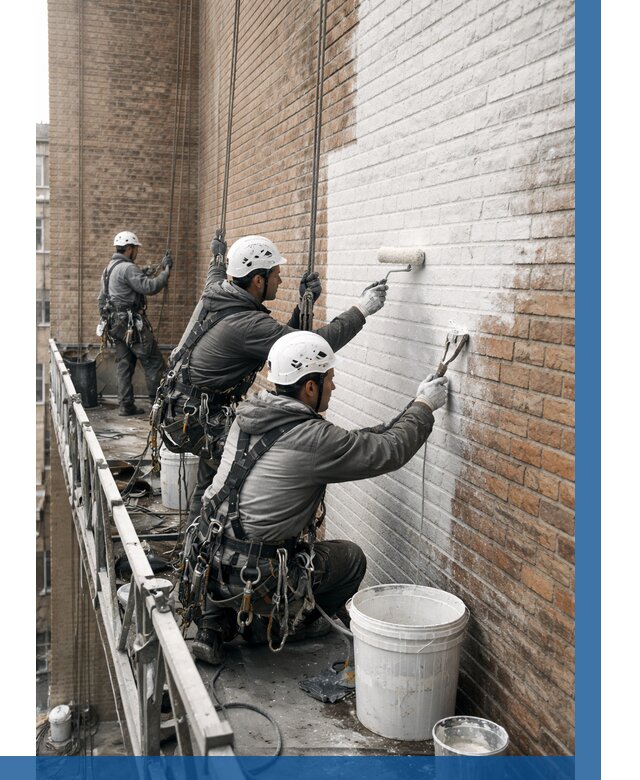 Покраска кирпичного фасада в Керчи от 357 р. | ВЫСОТНИК-Крч