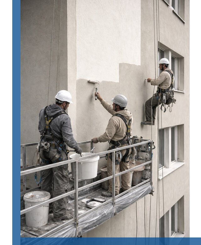 Покраска оштукатуренного фасада в Керчи под ключ с гарантией