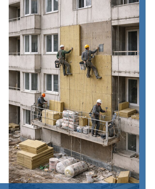 Утепление фасада минватой в Керчи от 1532 р. | ВЫСОТНИК-Крч