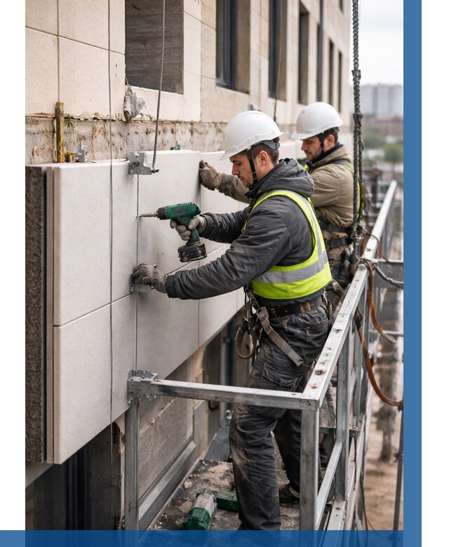 Монтаж фасадных термопанелей в Керчи от 1532 р. | ВЫСОТНИК-Крч