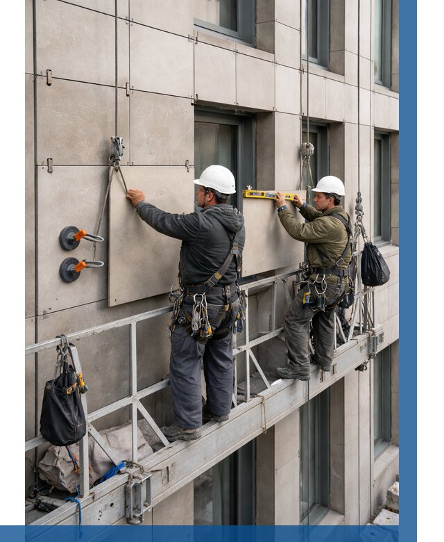 Монтаж керамогранита на фасад в Керчи от 2553 р. | ВЫСОТНИК-Крч