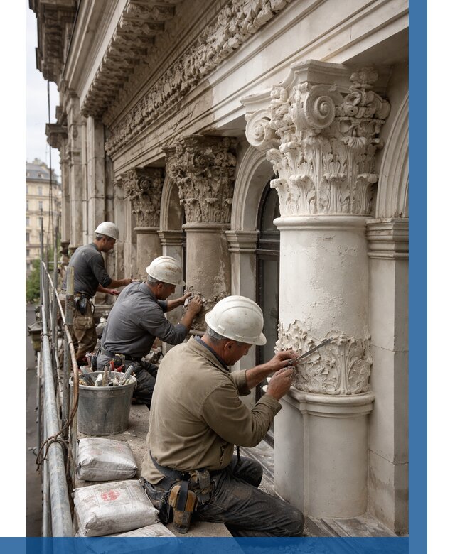 Реставрация фасадной лепнины в Керчи от 2553 р. | ВЫСОТНИК-Крч