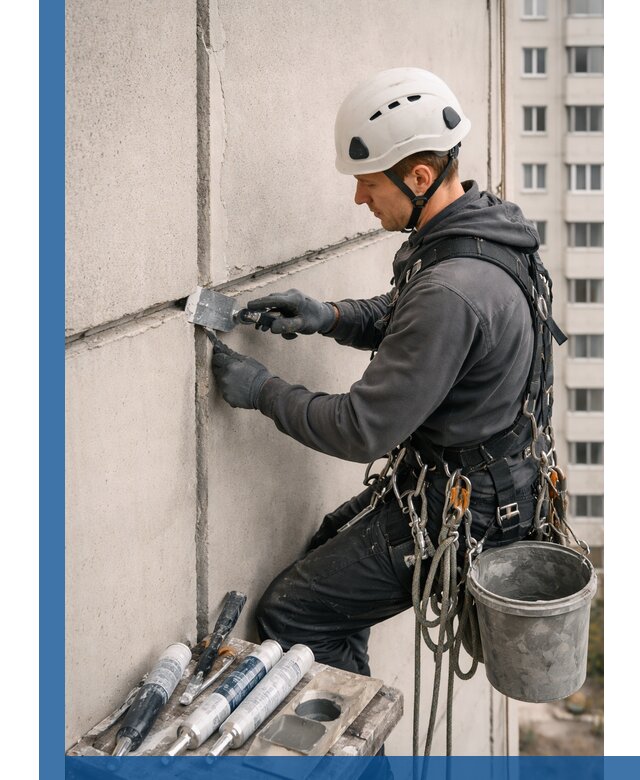 Ремонт межпанельных швов в Керчи герметизация и восстановление