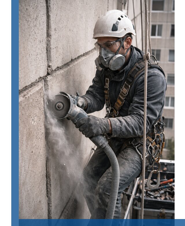 Штробление межпанельных швов в Керчи качественно и быстро