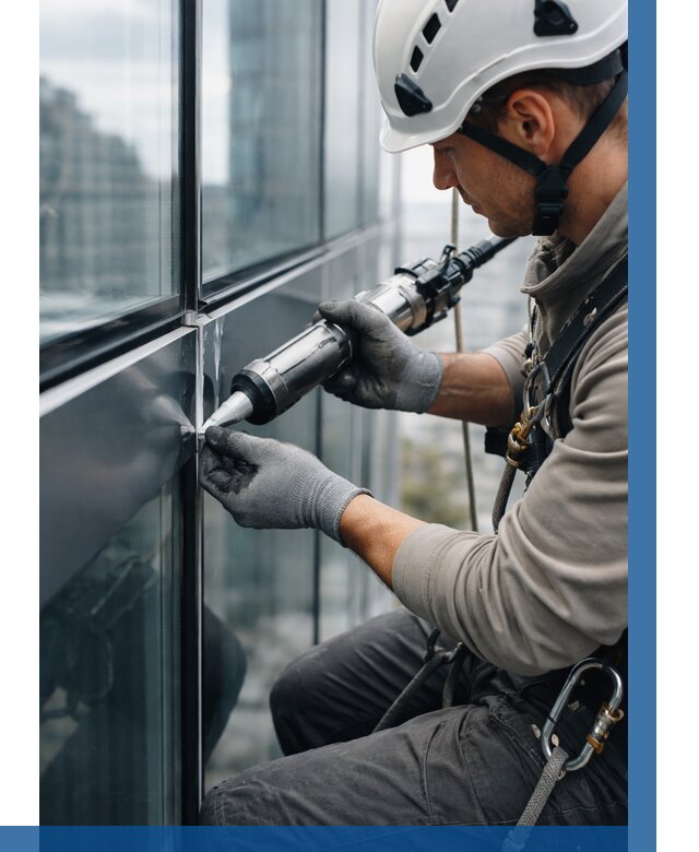 Герметизация стыков витража в Керчи от 1225 р. | ВЫСОТНИК-Крч