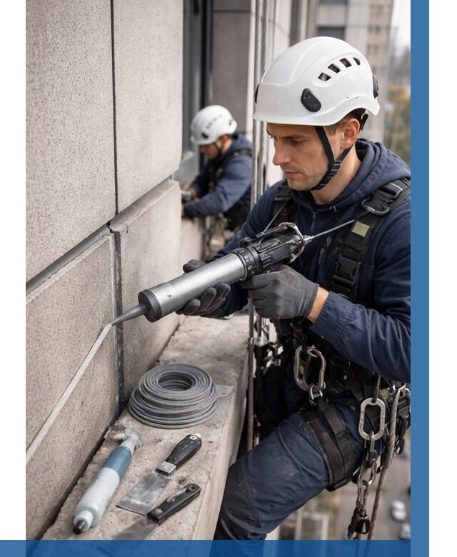 Герметизация деформационных швов фасада в Керчи от 715 | ВЫСОТНИК-Крч