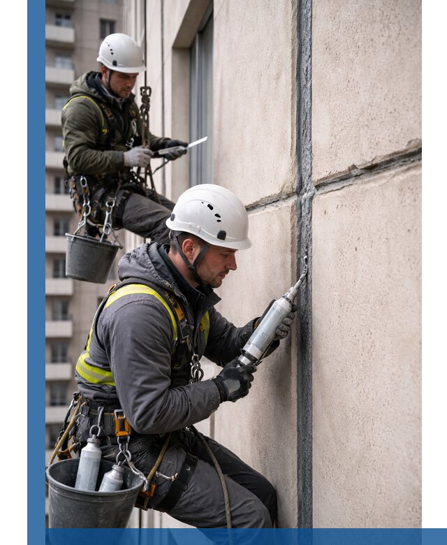 Герметизация деформационных швов фасада в Керчи качественно