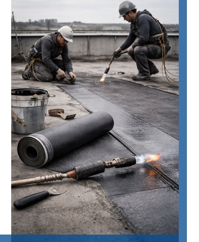 Ремонт рулонной кровли в Керчи от 664 р. | ВЫСОТНИК-Крч