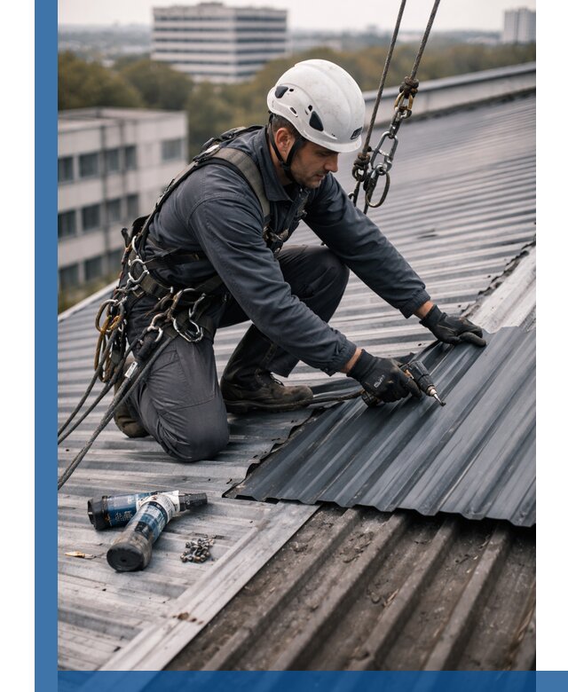 Ремонт профнастила на кровле в Керчи, работы под ключ