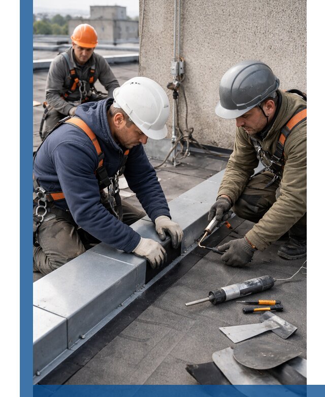 Ремонт кровельных примыканий в Керчи профессионально