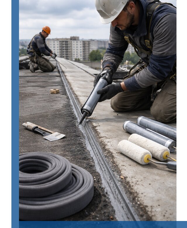Герметизация швов кровли в Керчи с гарантией герметичности