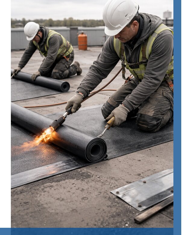 Монтаж наплавляемой кровли в Керчи от 868 р. — ВЫСОТНИК-Крч