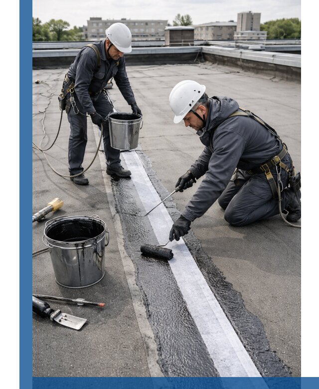 Гидроизоляция кровли мастикой в Керчи надежная защита