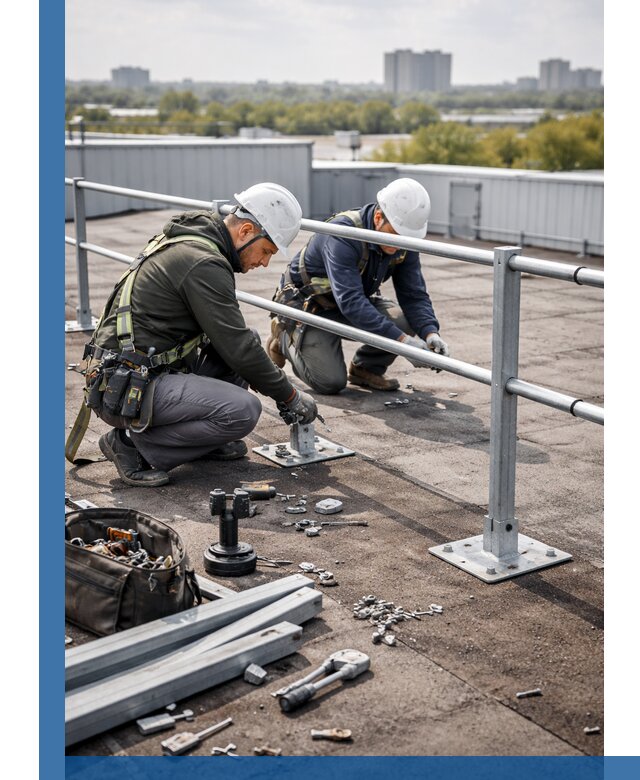 Монтаж кровельного ограждения в Керчи под ключ с гарантией