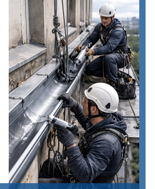 Ремонт водосточных желобов в Керчи от 6638 р. | ВЫСОТНИК-Крч