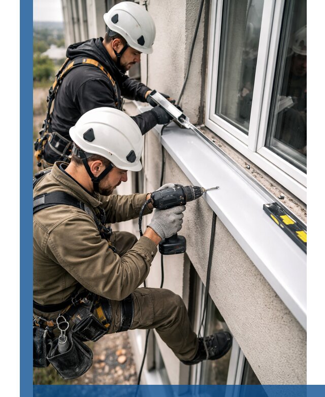 Профессиональный монтаж оконных отливов и отведения воды в Керчи