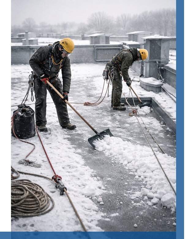 Очистка крыши от снега в Керчи от 7659 р. | ВЫСОТНИК-Крч