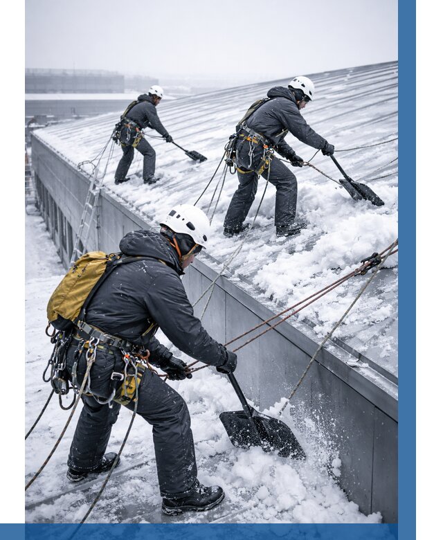 Очистка навесов от снега в Керчи от 4595 р. | ВЫСОТНИК-Крч