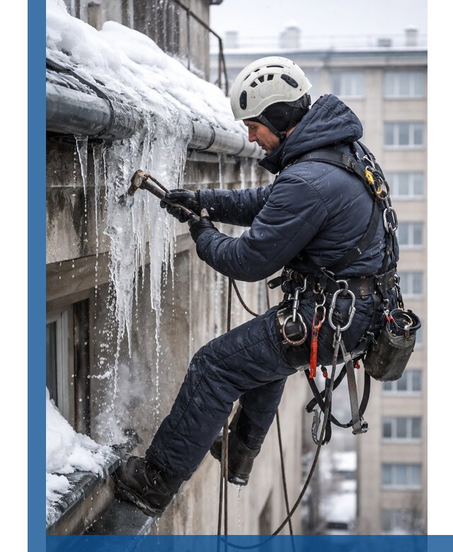 Удаление наледи и чистка водостоков в Керчи оперативно и безопасно