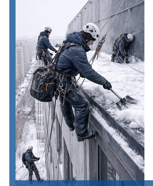 Абонентское обслуживание кровли зимой в Керчи регулярный уход