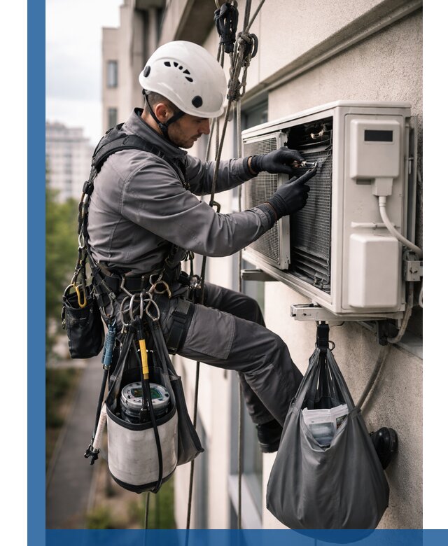 Обслуживание внешнего блока кондиционера в Керчи профессионально