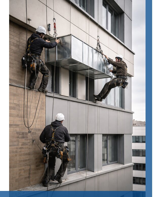 Монтаж воздуховодов на фасаде в Керчи от 1532 р. | ВЫСОТНИК-Крч