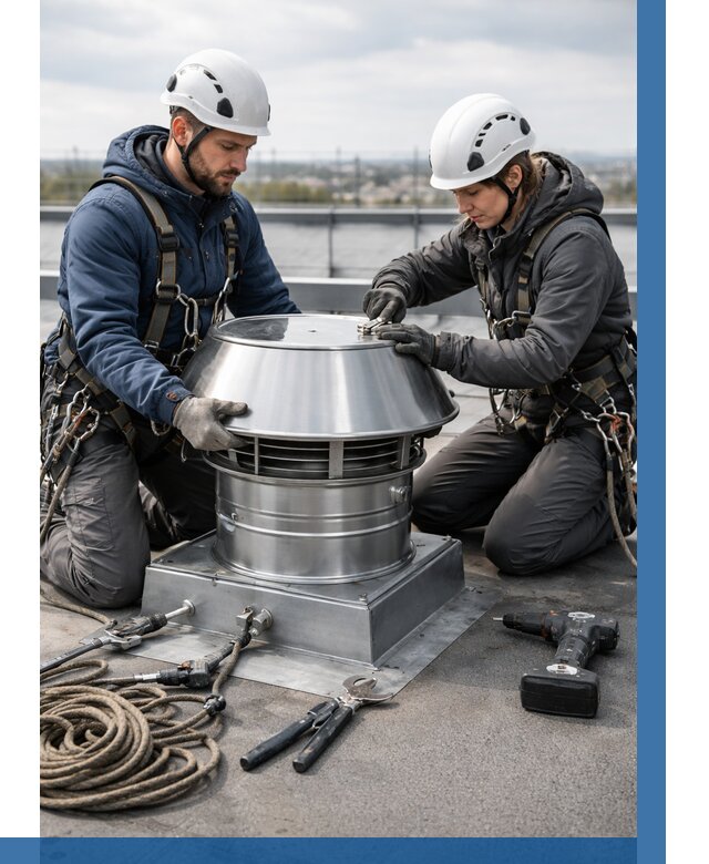 Установка дефлекторов на кровле в Керчи от 4595 р. | ВЫСОТНИК-Крч