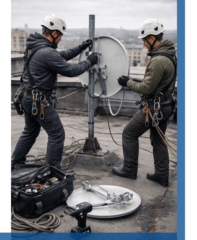 Демонтаж антенн на крыше в Керчи от 4595 р. | ВЫСОТНИК-Крч