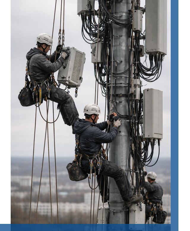 Монтаж оборудования связи на мачте в Керчи от 7659 р. | ВЫСОТНИК-Крч
