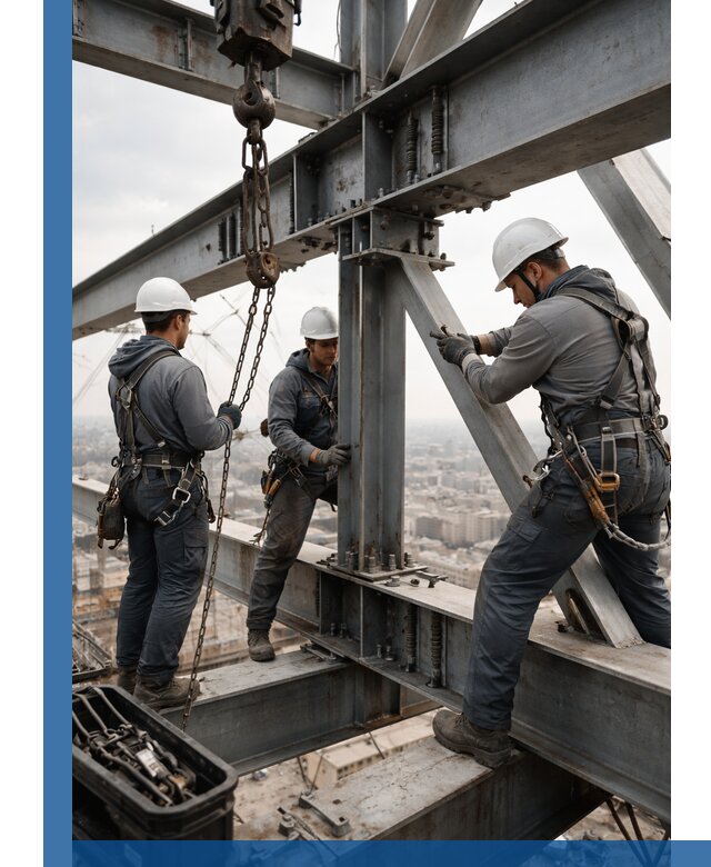 Профессиональный монтаж металлоконструкций на высоте в Керчи