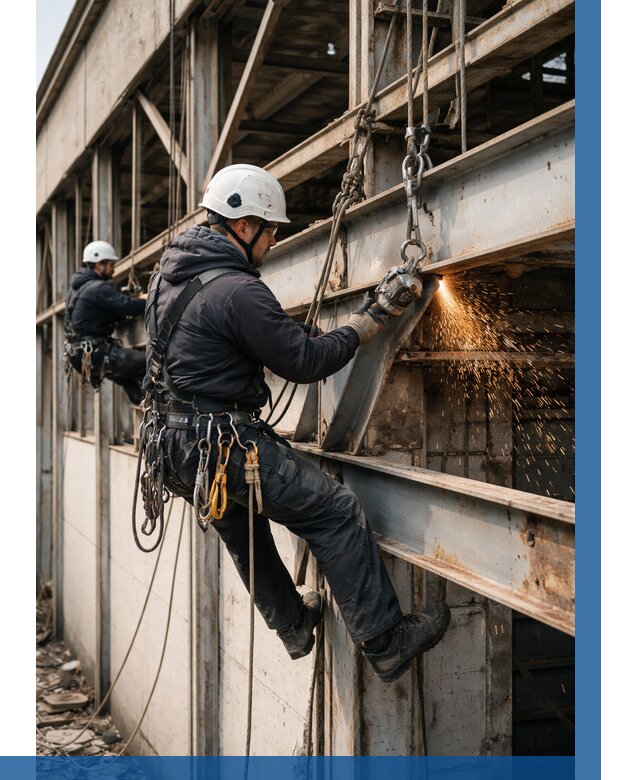 Демонтаж металлоконструкций на высоте в Керчи от 6638р. |ВЫСОТНИК-Крч