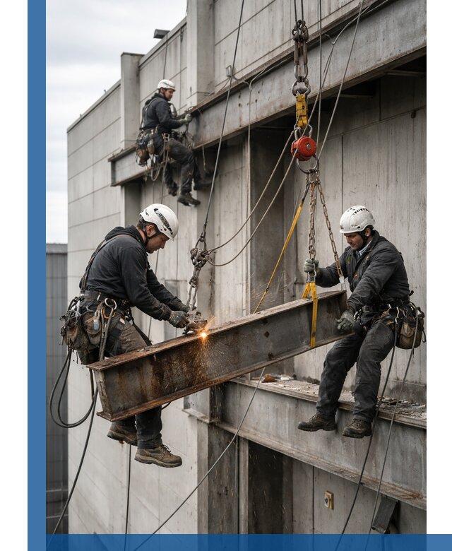 Демонтаж металлоконструкций на высоте в Керчи под ключ