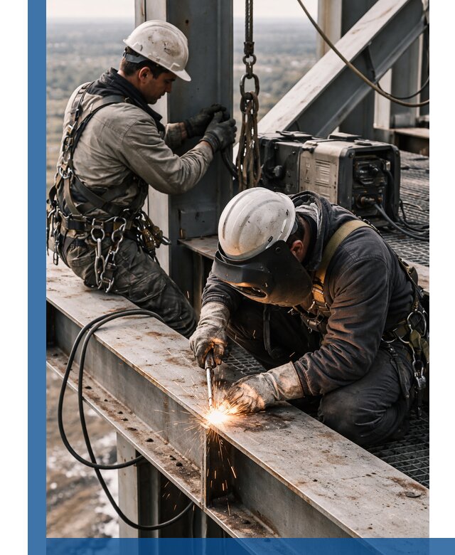 Высотные сварочные работы в Керчи для промышленных объектов