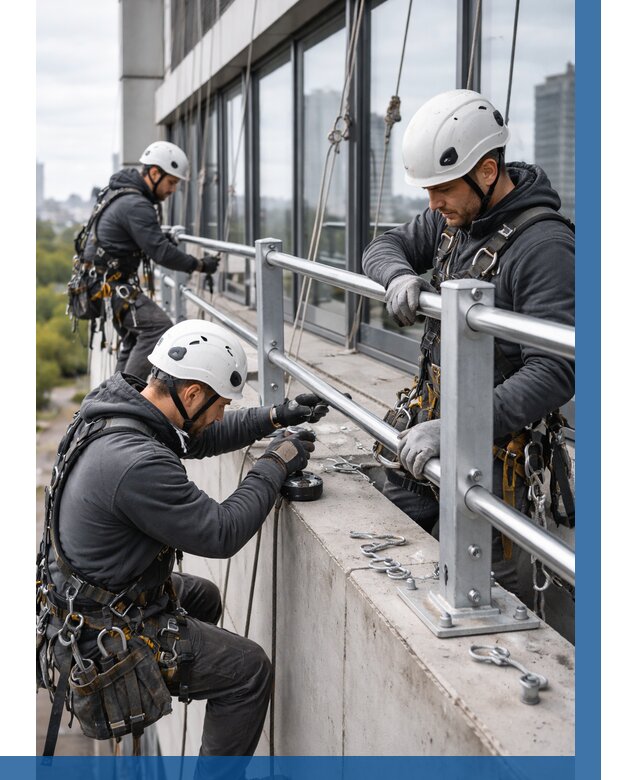 Монтаж ограждений на высоте в Керчи, от 1225 р. | ВЫСОТНИК-Крч