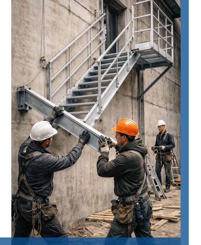 Монтаж металлических лестниц в Керчи от 15318 р. | ВЫСОТНИК-Крч