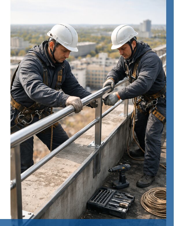 Монтаж перил на высоте в Керчи от 2553 р. | ВЫСОТНИК-Крч