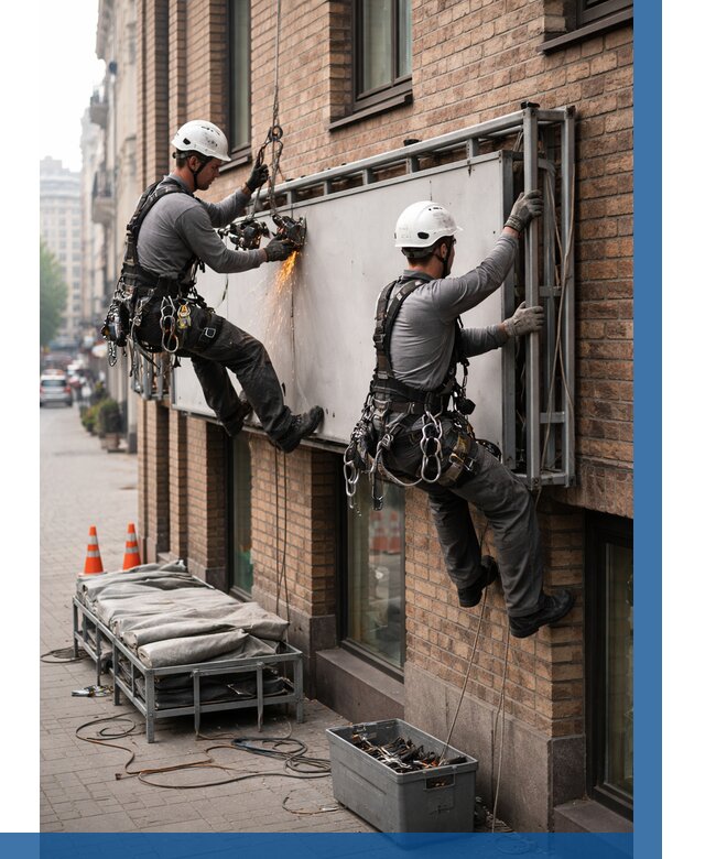 Демонтаж рекламной вывески в Керчи от 6638 р. | ВЫСОТНИК-Крч