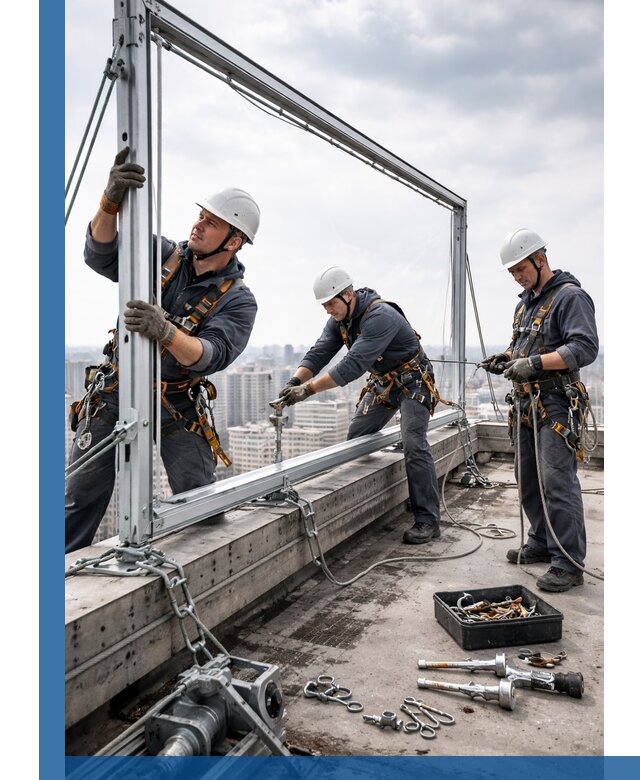 Монтаж крышных рекламных конструкций под ключ в Керчи