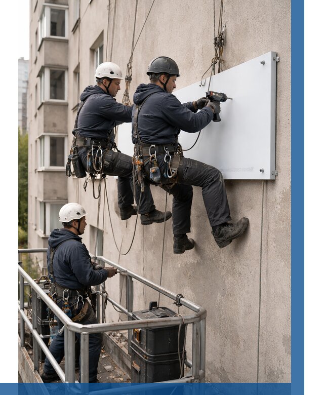 Монтаж табличек и указателей в Керчи от 3574 р. | ВЫСОТНИК-Крч